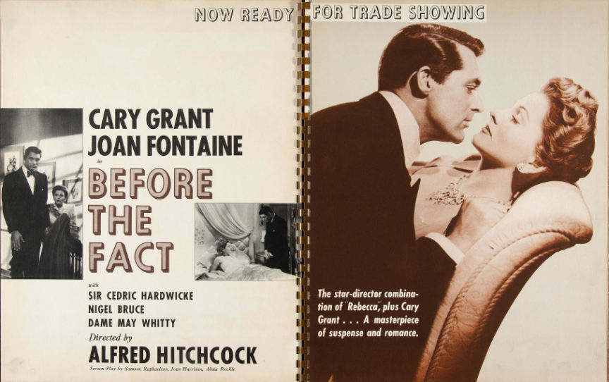 Suspicion aka Before the Fact (1941, dir. Alfred Hitchcock) US 1941–1942 RKO exhibitor book advert